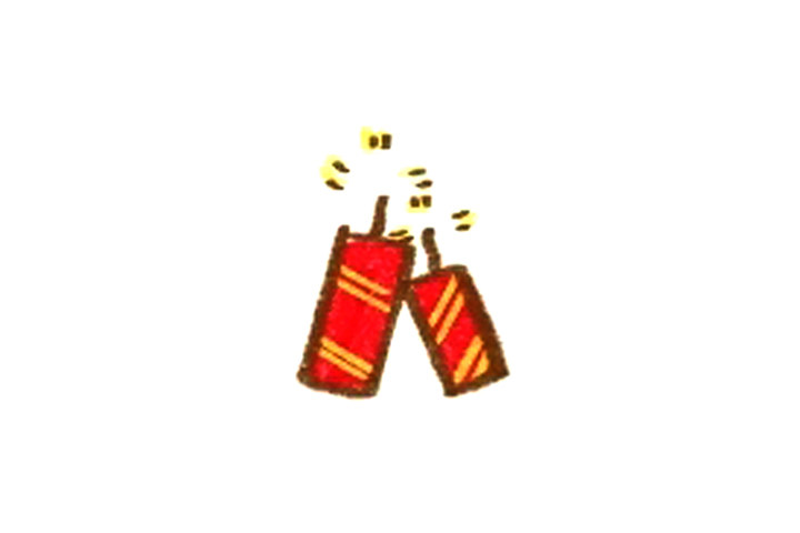 新年必备元素简笔画 炮仗
