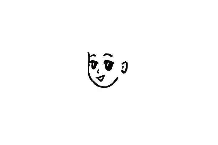 贴福字的小女孩简笔画教程步骤