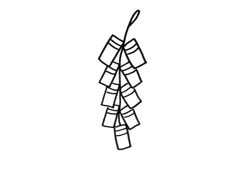 鞭炮怎么画
