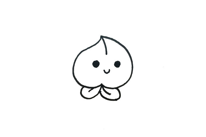 怎么画桃子