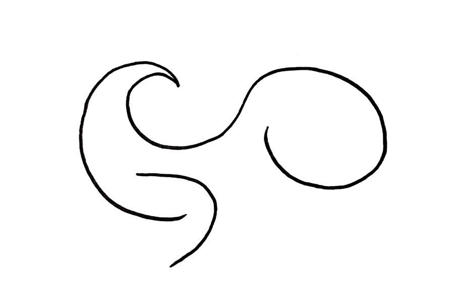 霸王龙简笔画画法步骤