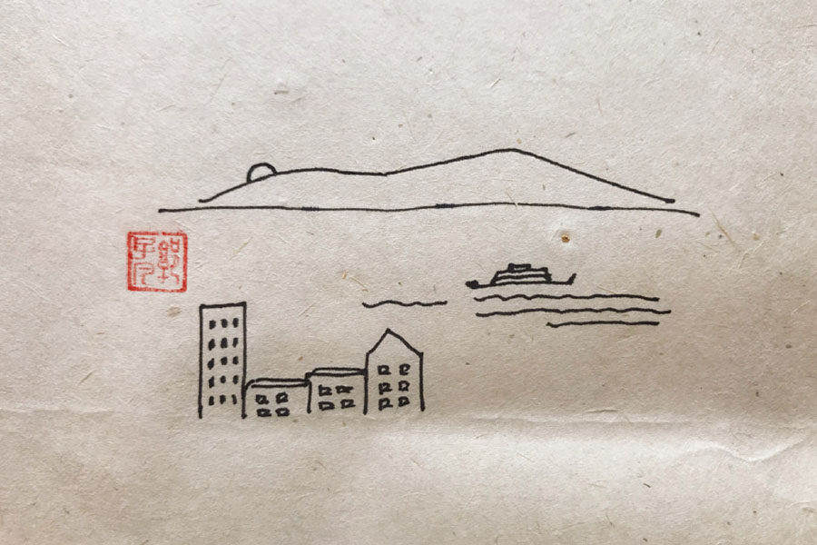 城市各角落美丽风景简笔画图片