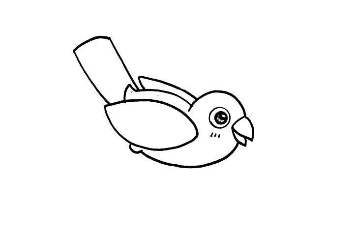 简单的小鸟简笔画画法