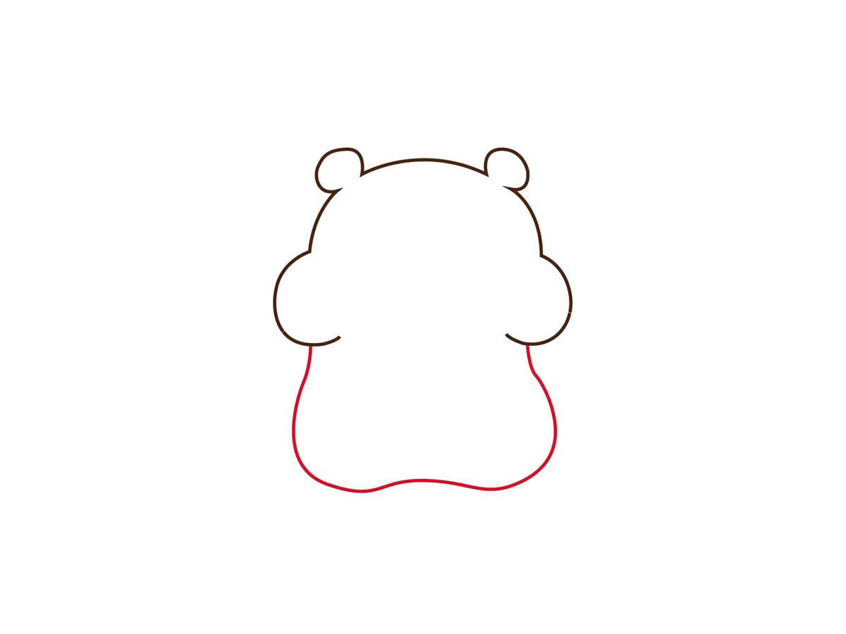 拿着瓜子的仓鼠简笔画画法步骤