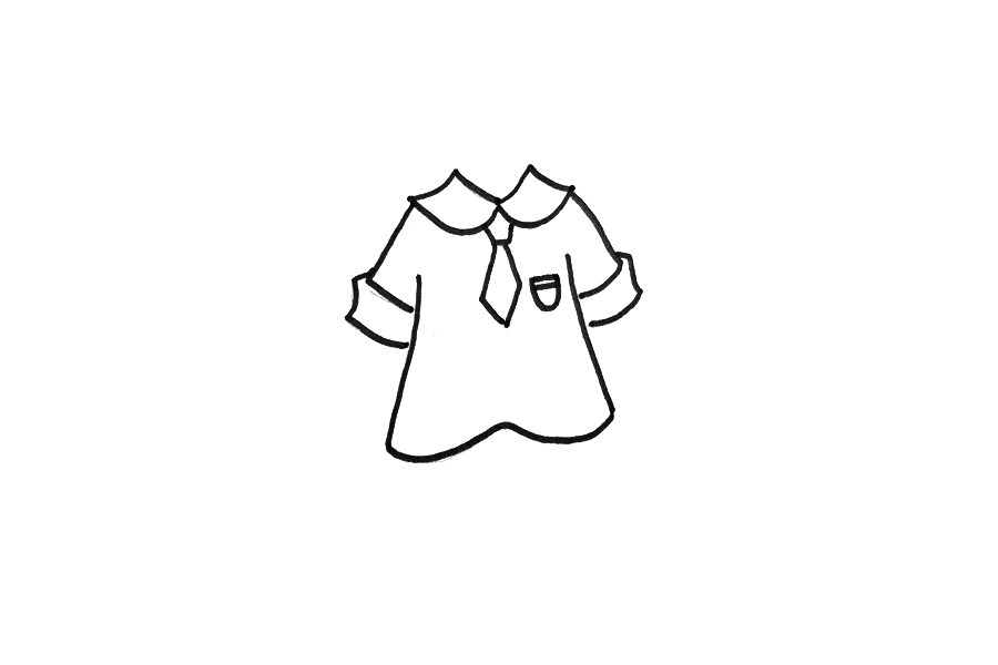 漂亮的女生校服怎么画