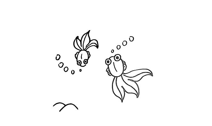 金鱼简笔画画法
