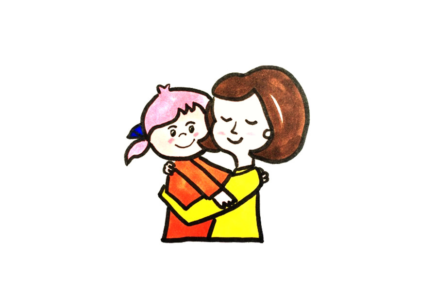 母亲节感恩妈妈简笔画画法