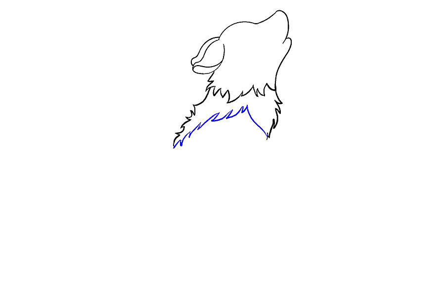 可爱小狼简笔画画法