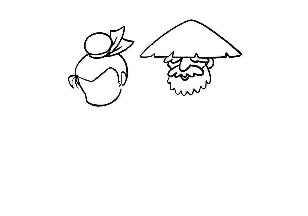 成语故事简笔画 刻舟求剑