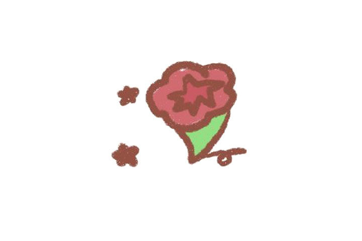 花儿朵朵十张简单好画的花朵简笔画图片