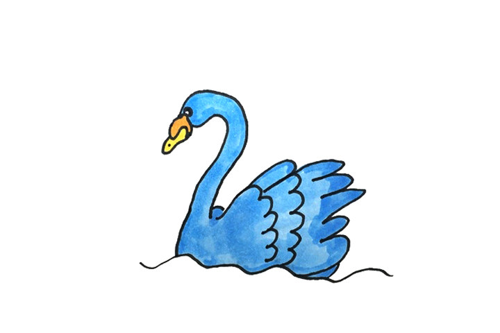 动物简笔画大全 天鹅怎么画