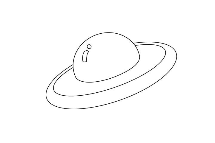 外星飞碟简笔画画法步骤