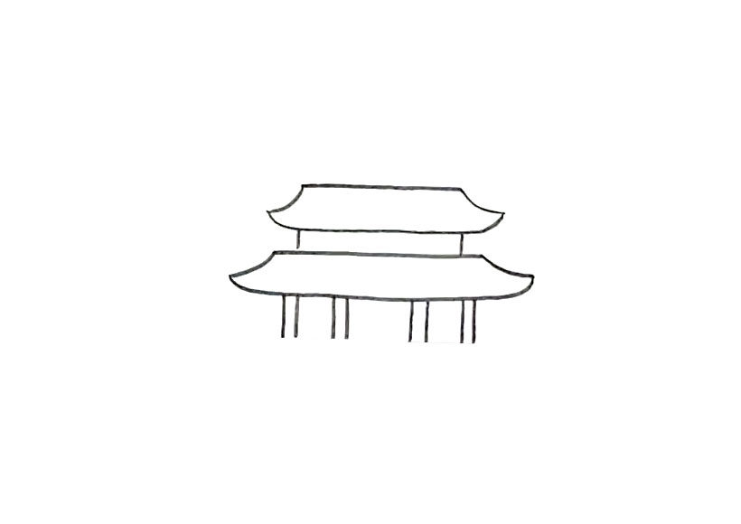 北京天安门简笔画