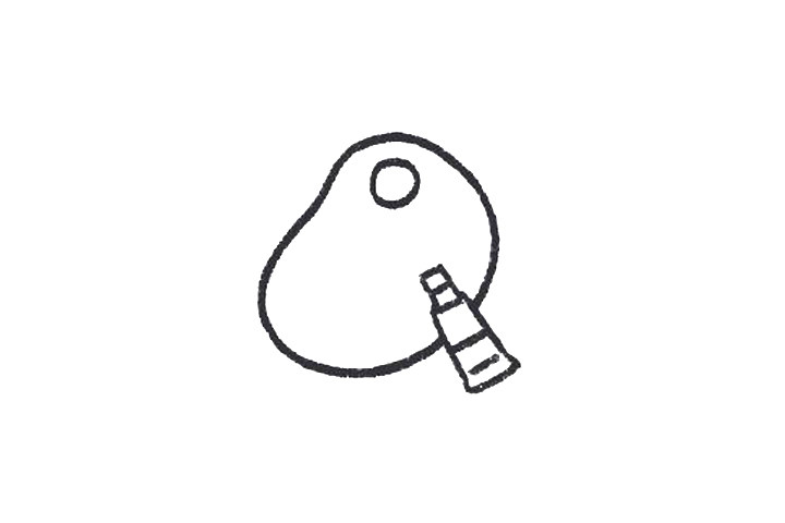 文具简笔画大全 颜料怎么画