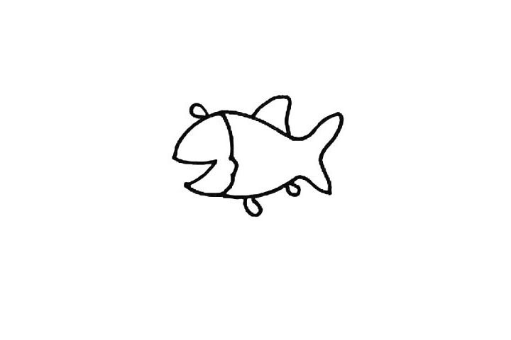 小鱼简笔画画法步骤