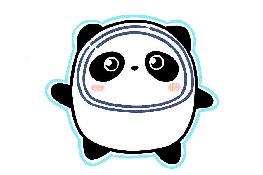 冰墩墩简笔画教程大全