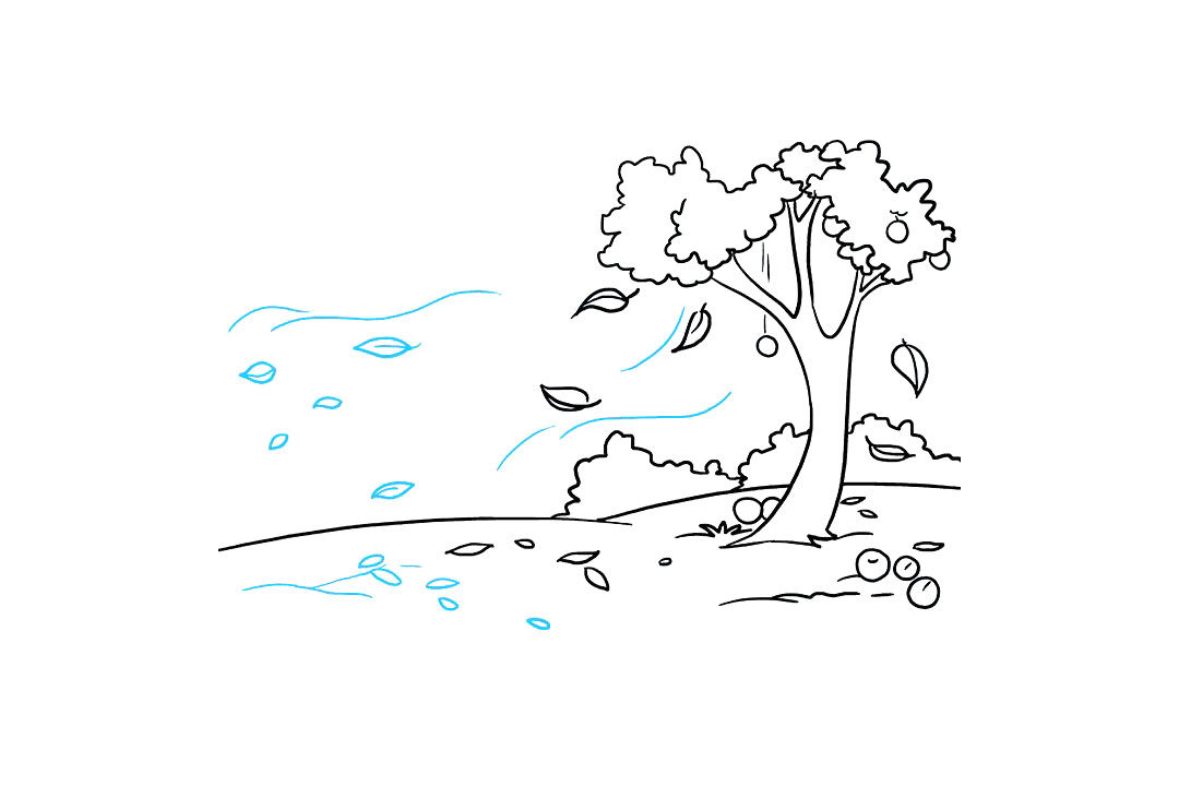 秋天风景手绘教程