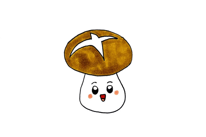 如何画香菇