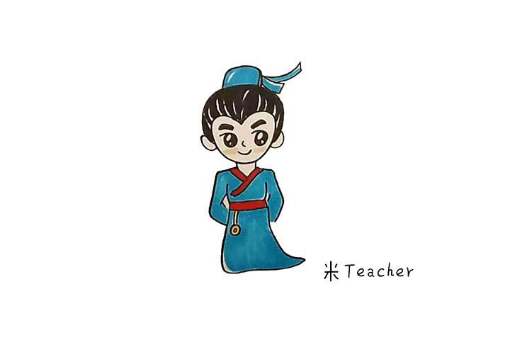 书生简笔画画法步骤