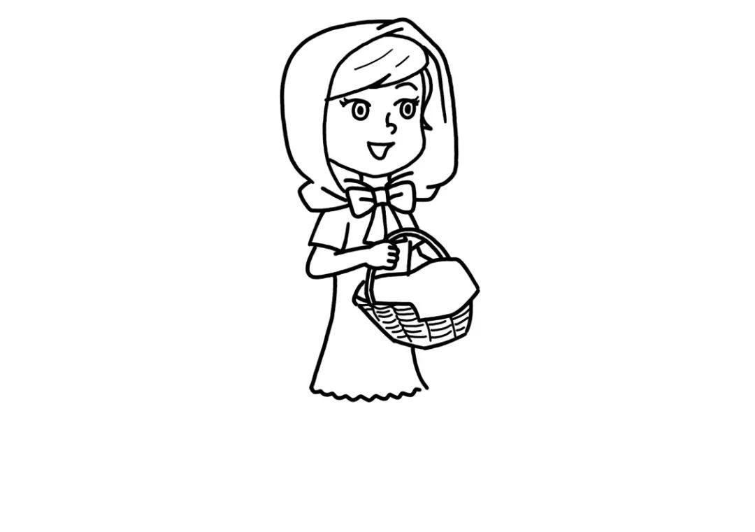 童话故事简笔画 小红帽简笔画