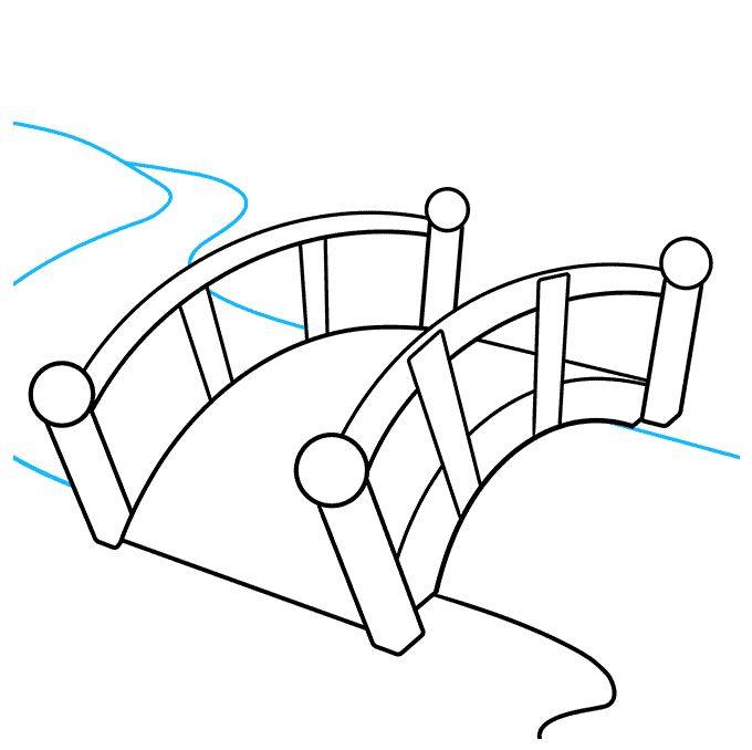 小桥流水怎么画