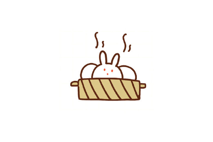 美味传统点心蒸包怎么画