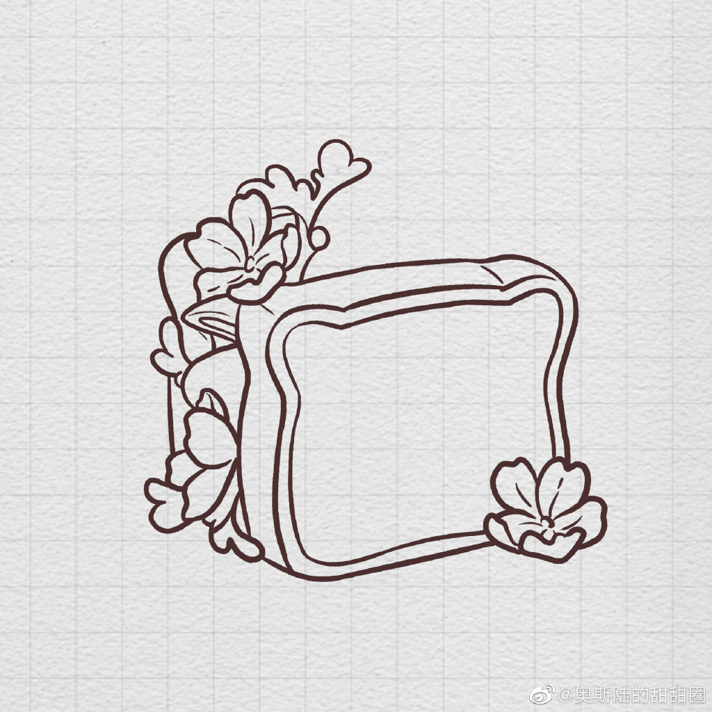 樱花三明治简笔画画法步骤