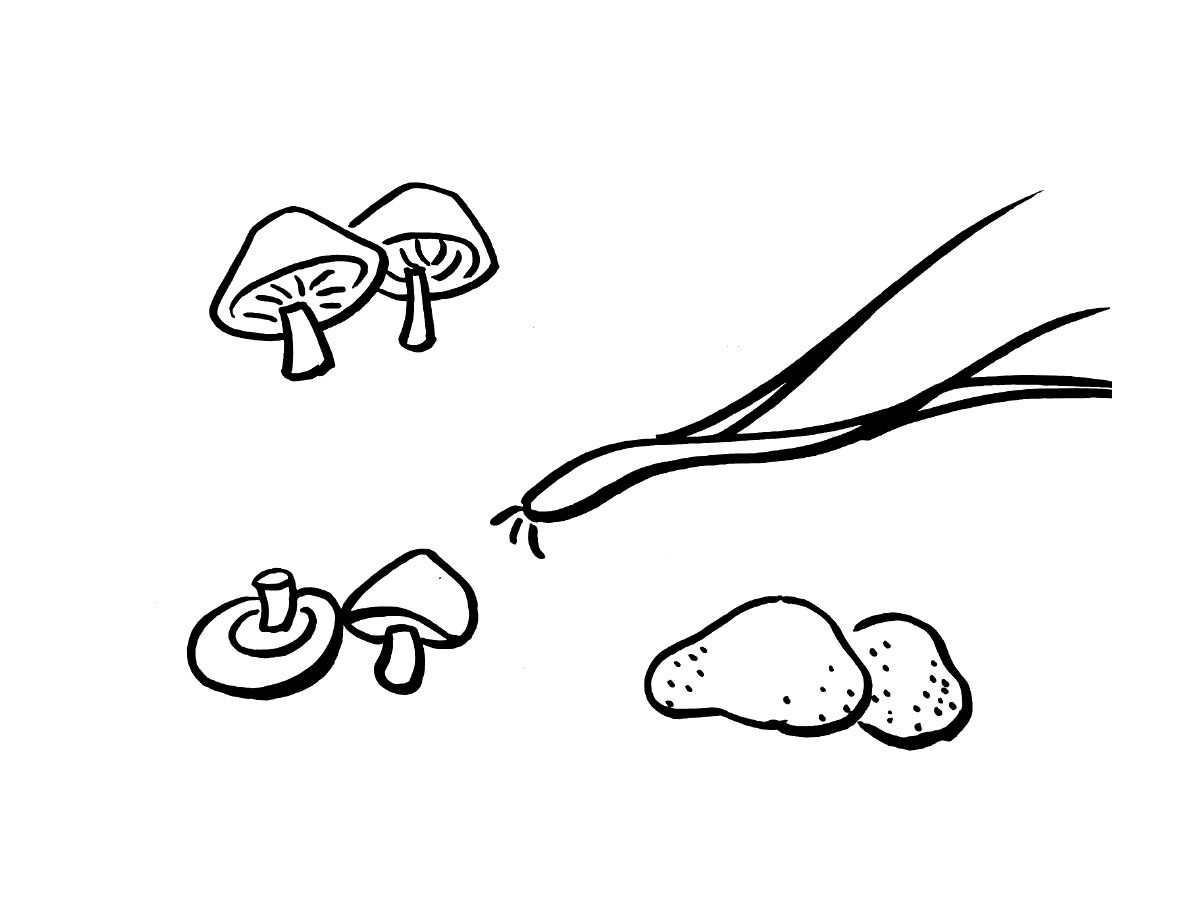 一组蔬菜简笔画图片