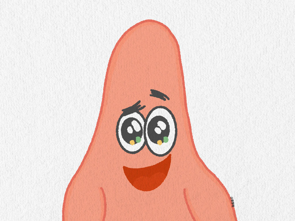 派大星头像简笔画