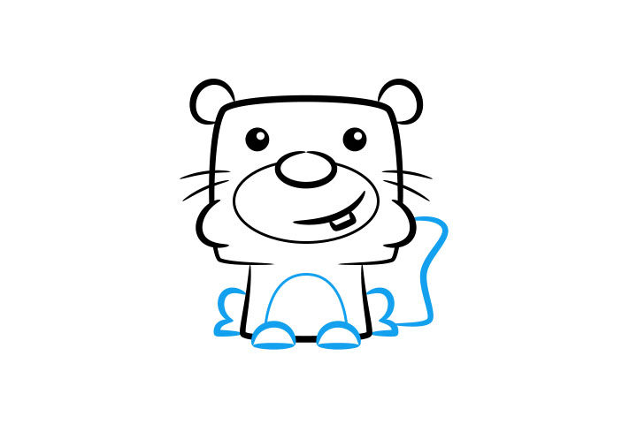 简单可爱海狸的画法