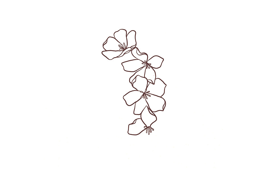 一串小花花简笔画画法教程
