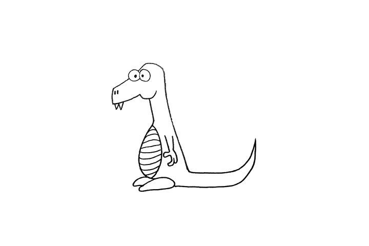 翼龙简笔画画法步骤
