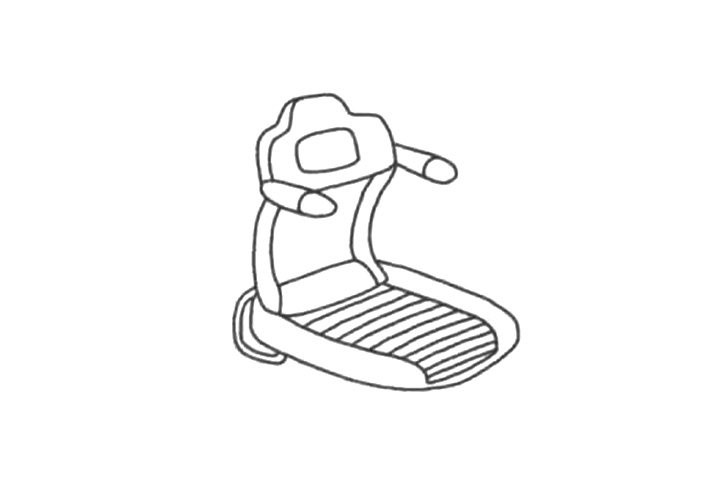 体育器材简笔画 跑步机怎么画