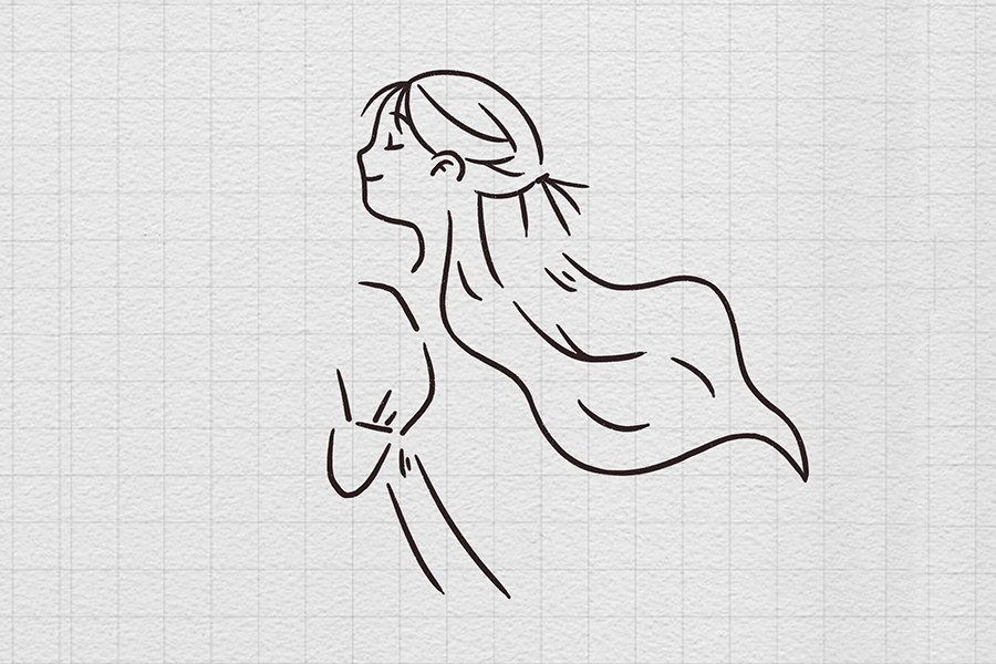 美少女头像简笔画怎么画