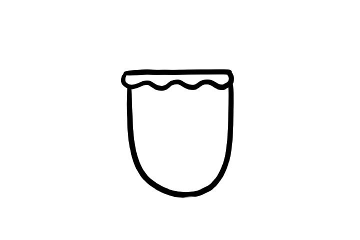 黄金波波奶茶简笔画画法