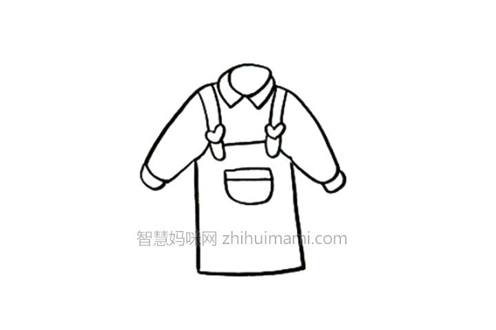 裙子简笔画大全 牛仔吊带裙怎么画