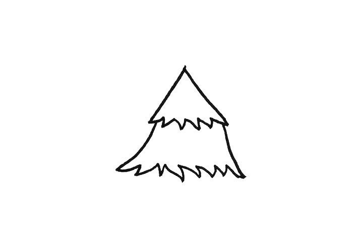 松树简笔画画法步骤