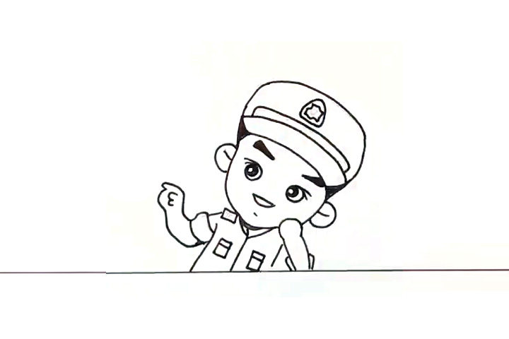 解放军叔叔怎么画