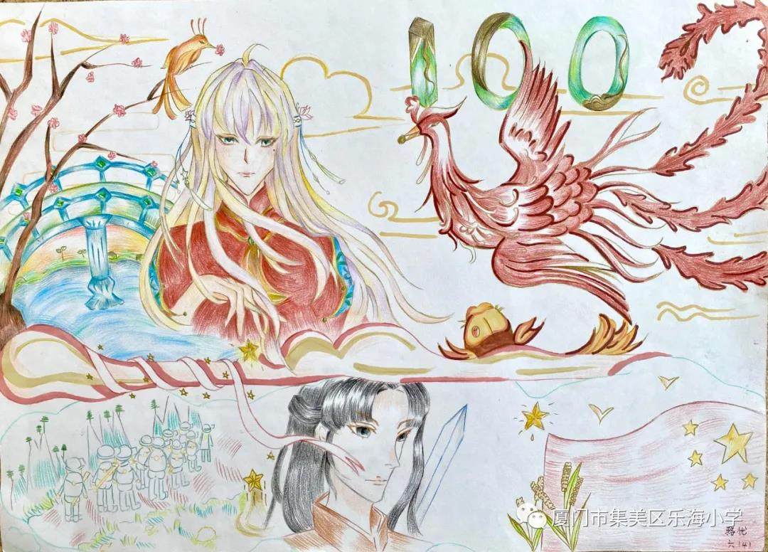 中国建党100周年主题画