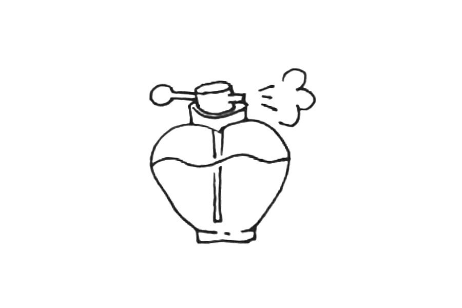 香水简笔画画法步骤