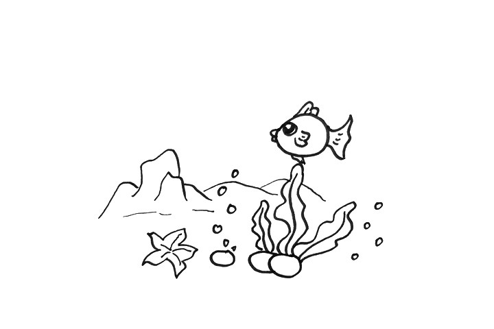 简单的海底世界怎么画