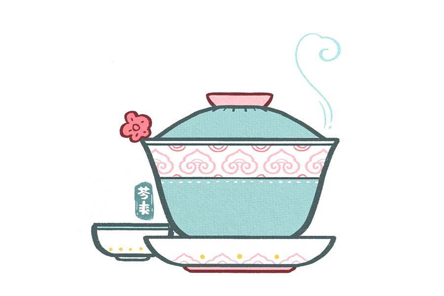 冬日古风系列简笔画