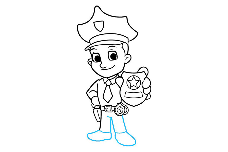 如何画警察