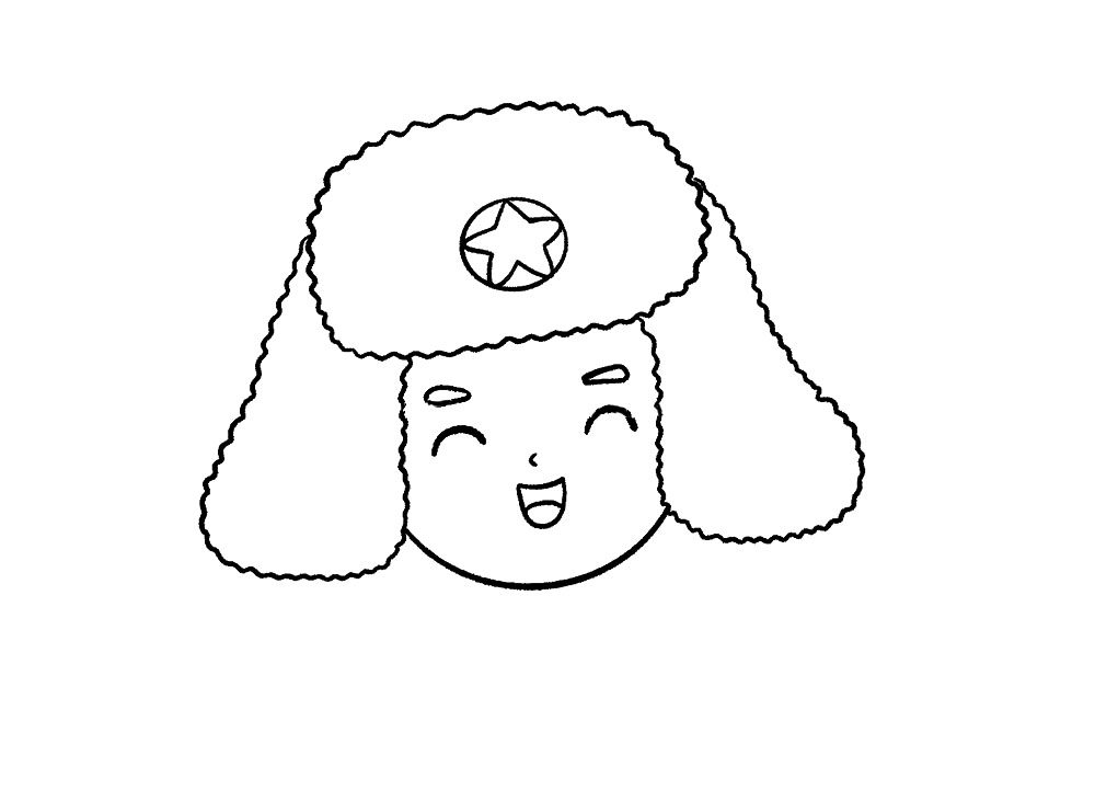 雷锋的简笔画画法步骤