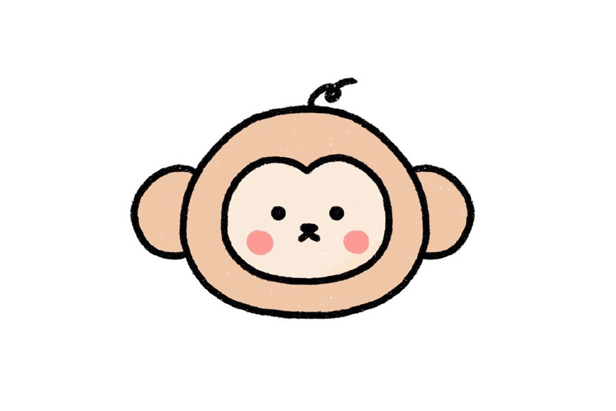 十二生肖小头像简笔画