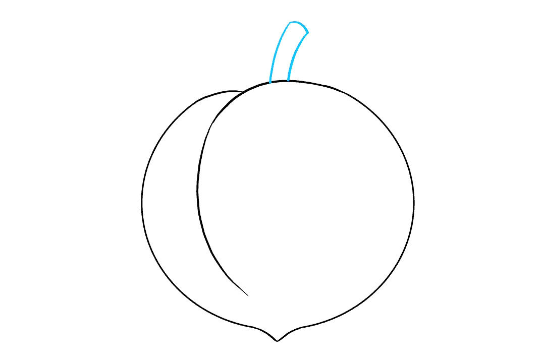 如何画桃子简笔画