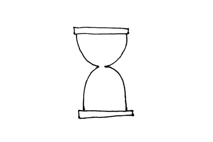 沙漏简笔画画法步骤