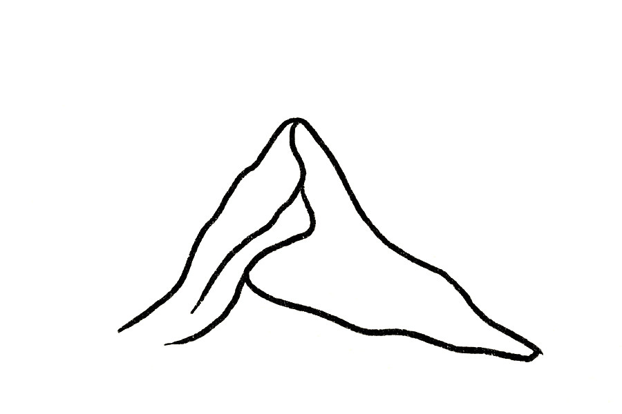 山丘怎么画