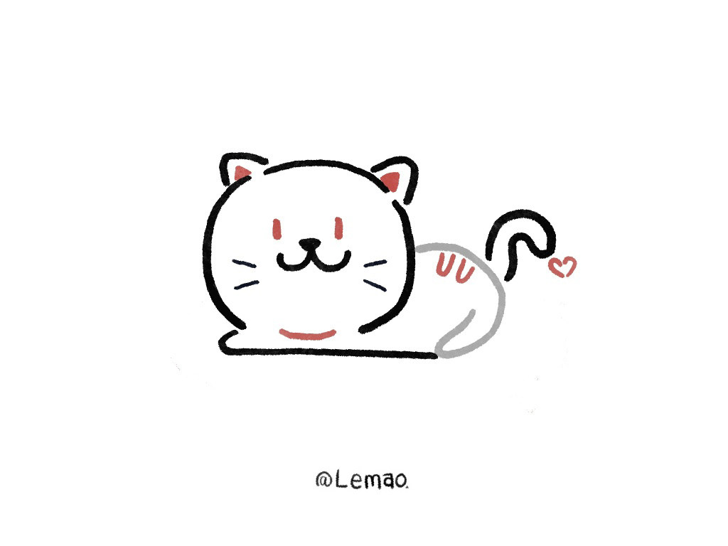 简单可爱的小猫简笔画步骤