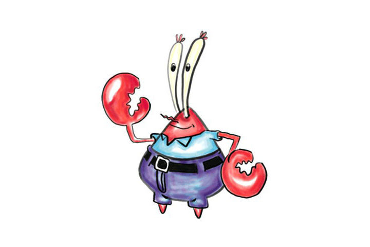 海绵宝宝中的蟹老板画法步骤